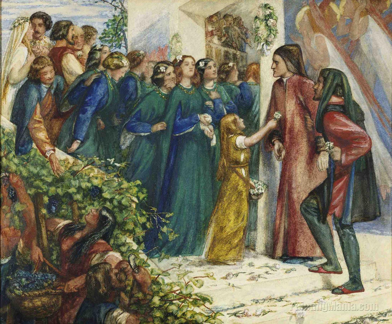 Beatrice Meeting Dante at a Marriage Feast, Denies him her Salutation