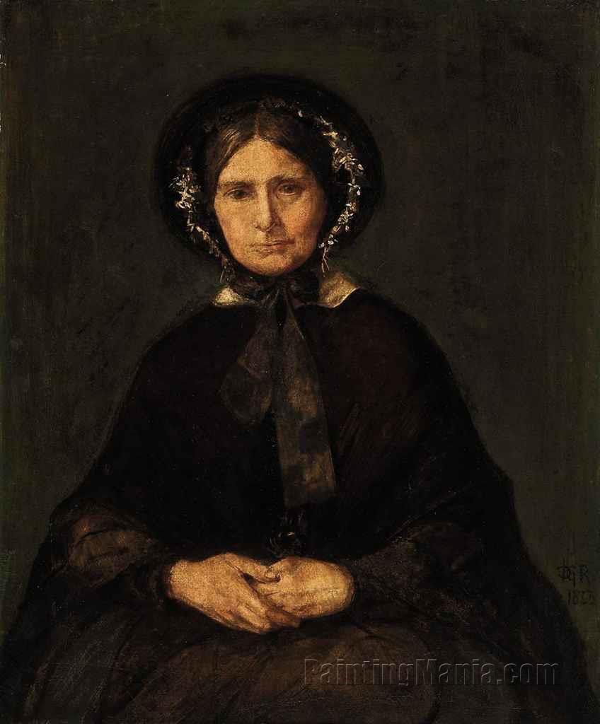 Portrait of Charlotte Polidori, small three-quarter-length, in a brown dress