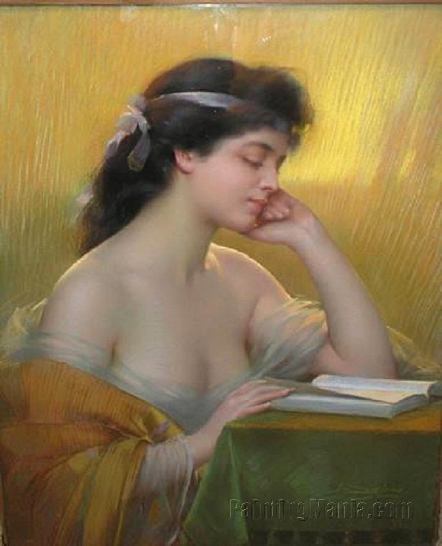 Portrait of an Elegant Lady Reading