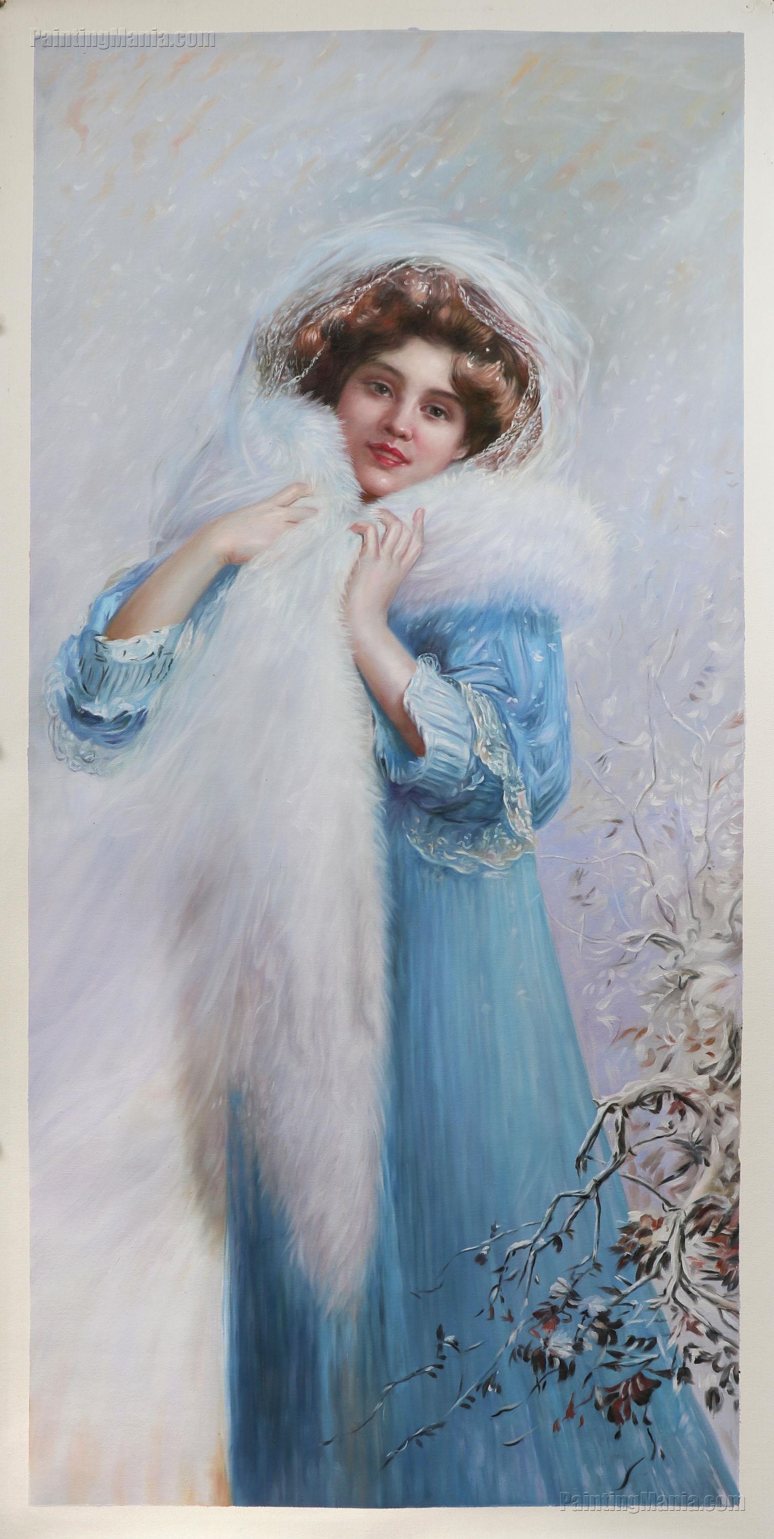 Winter (Elegant Lady with White Stola)