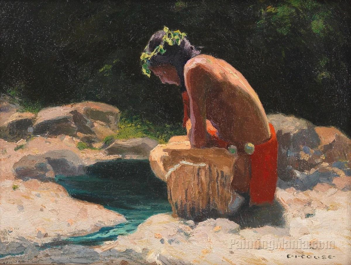 Figure by a Stream