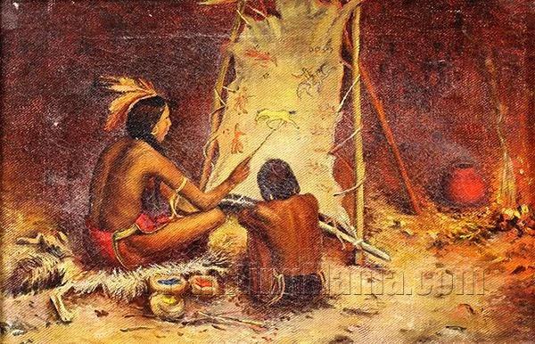 Two Indians Painting