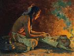 Indian by Firelight 3