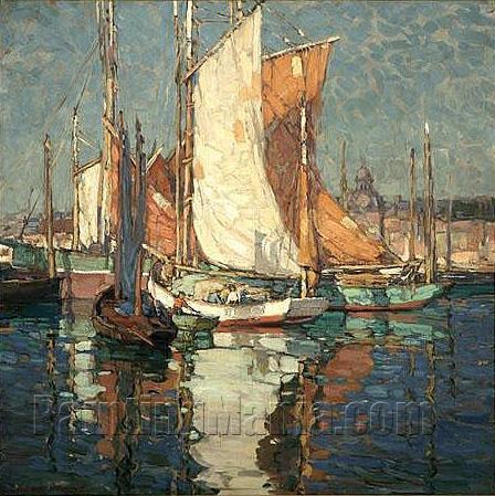 Brittany Boats in a Harbor