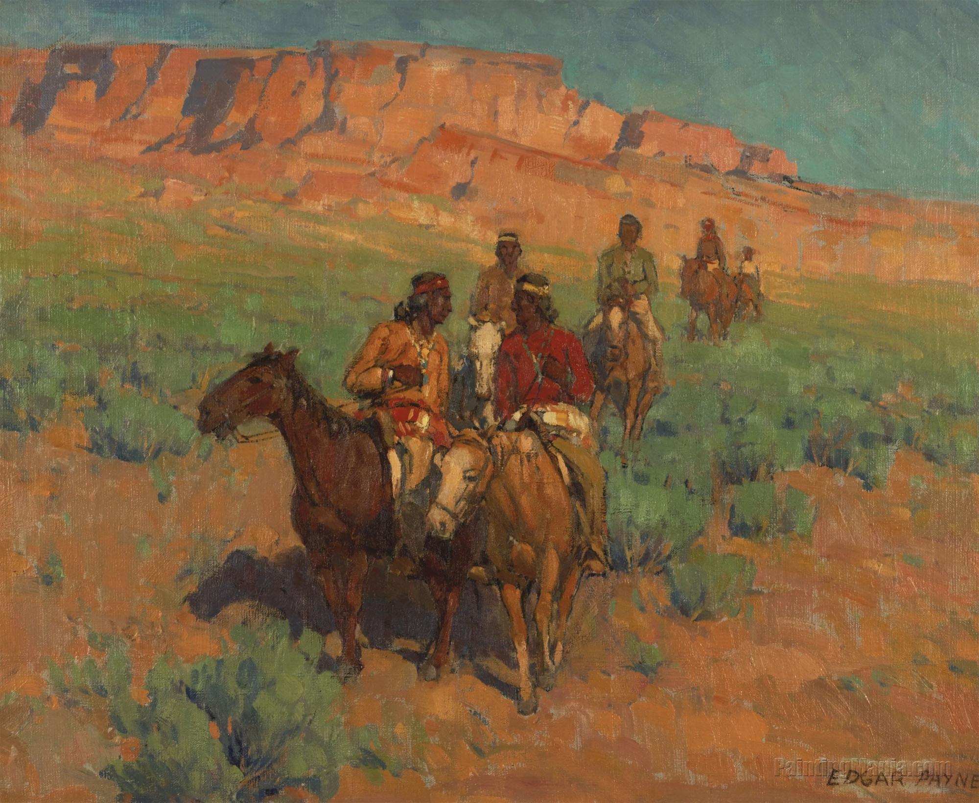 Navajos on Horseback