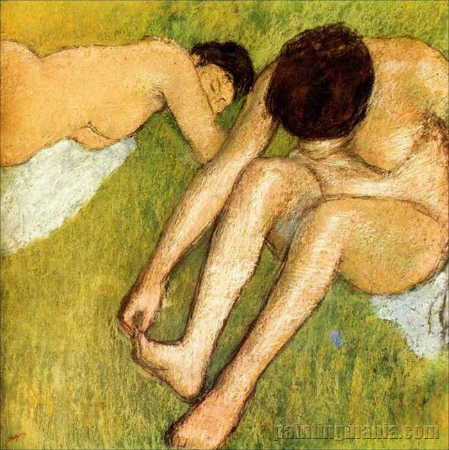 Two Bathers on the Grass