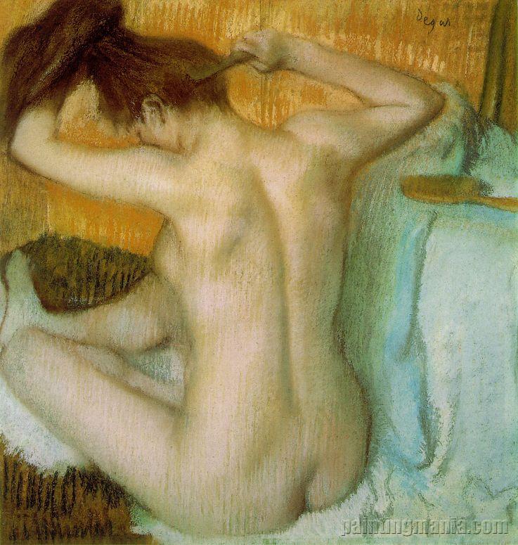 Woman Combing Her Hair 1886