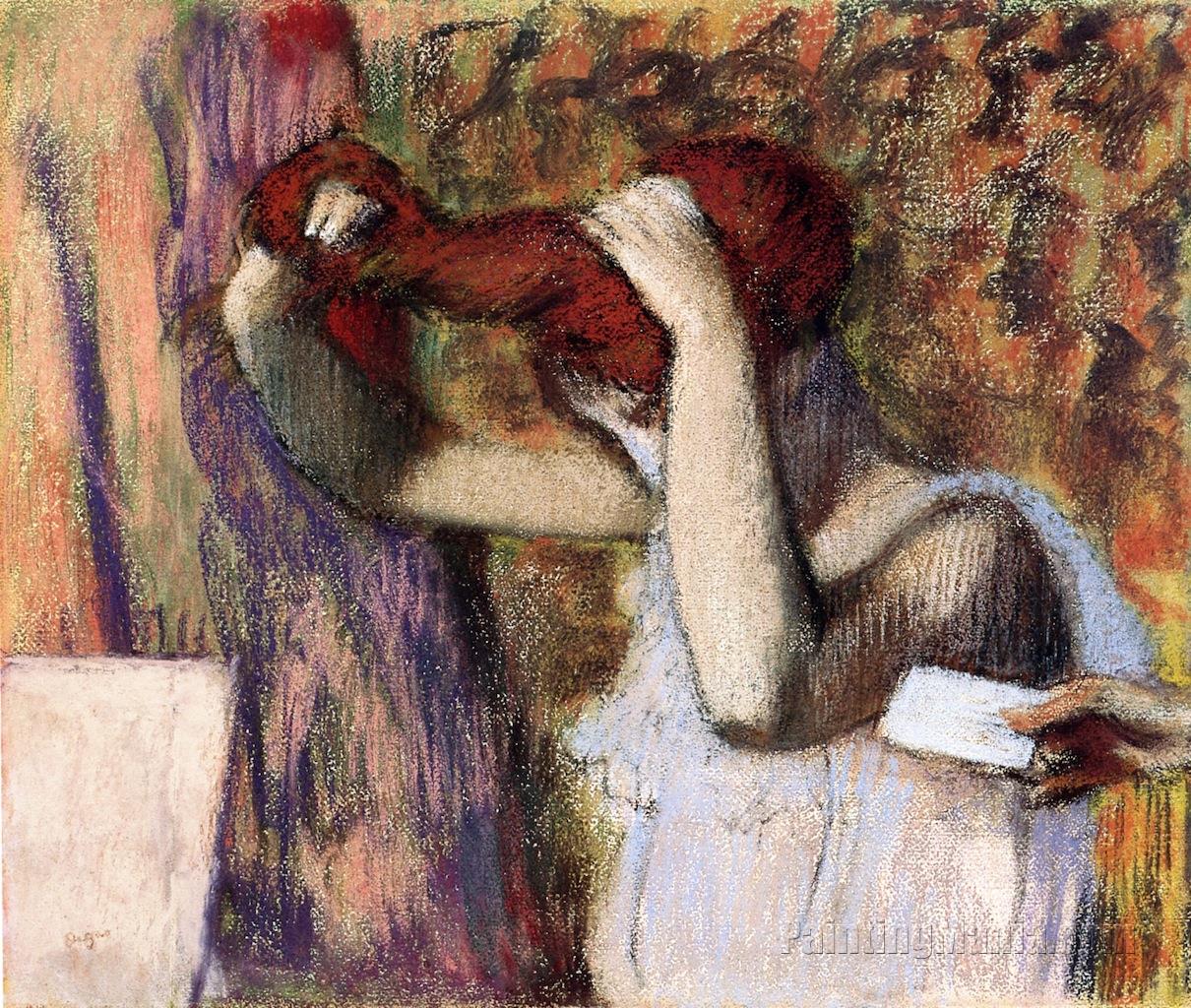 Woman Combing Her Hair, the Letter