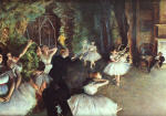 Rehearsal of Ballet on the Stage
