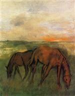 Two Horses in a Pasture