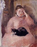Woman with a Cat, Portrait of Madame Manet