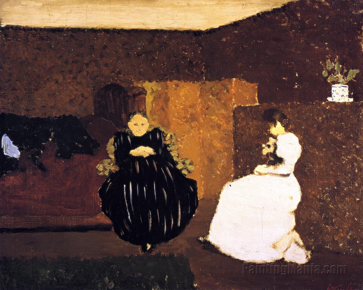 The Chat (Mme Vuillard and Her Daughter - La Causette)