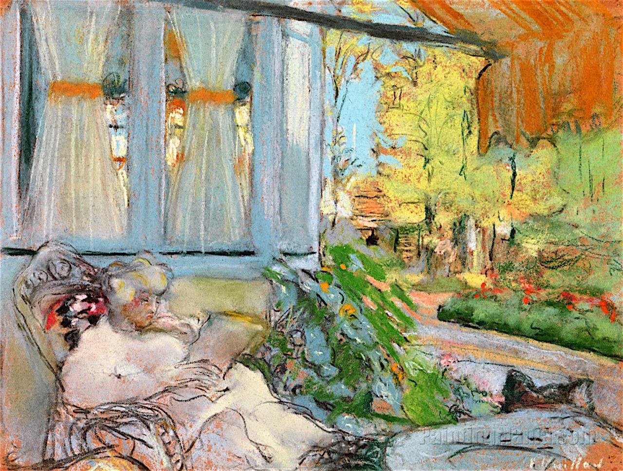 Madame Hessel Reading on the Terrace of Clos Cezanne