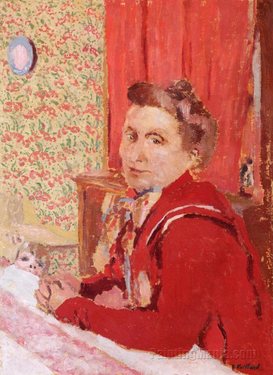 Madame Roussel in a Brownish Red Bathrobe