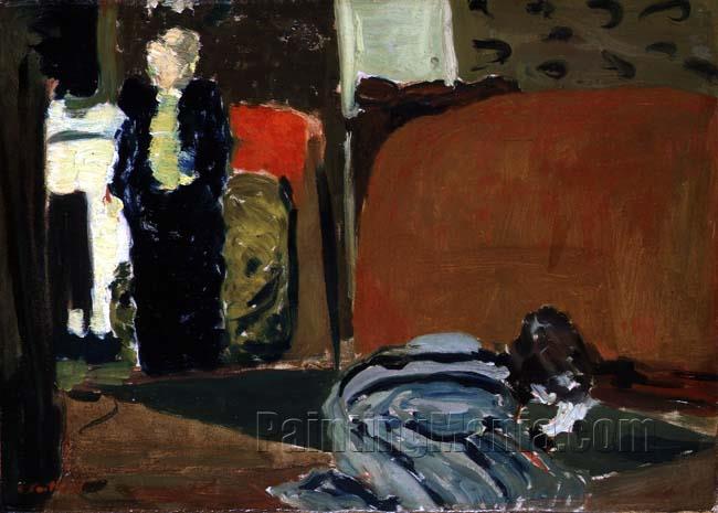 Woman Looking Under a Bed