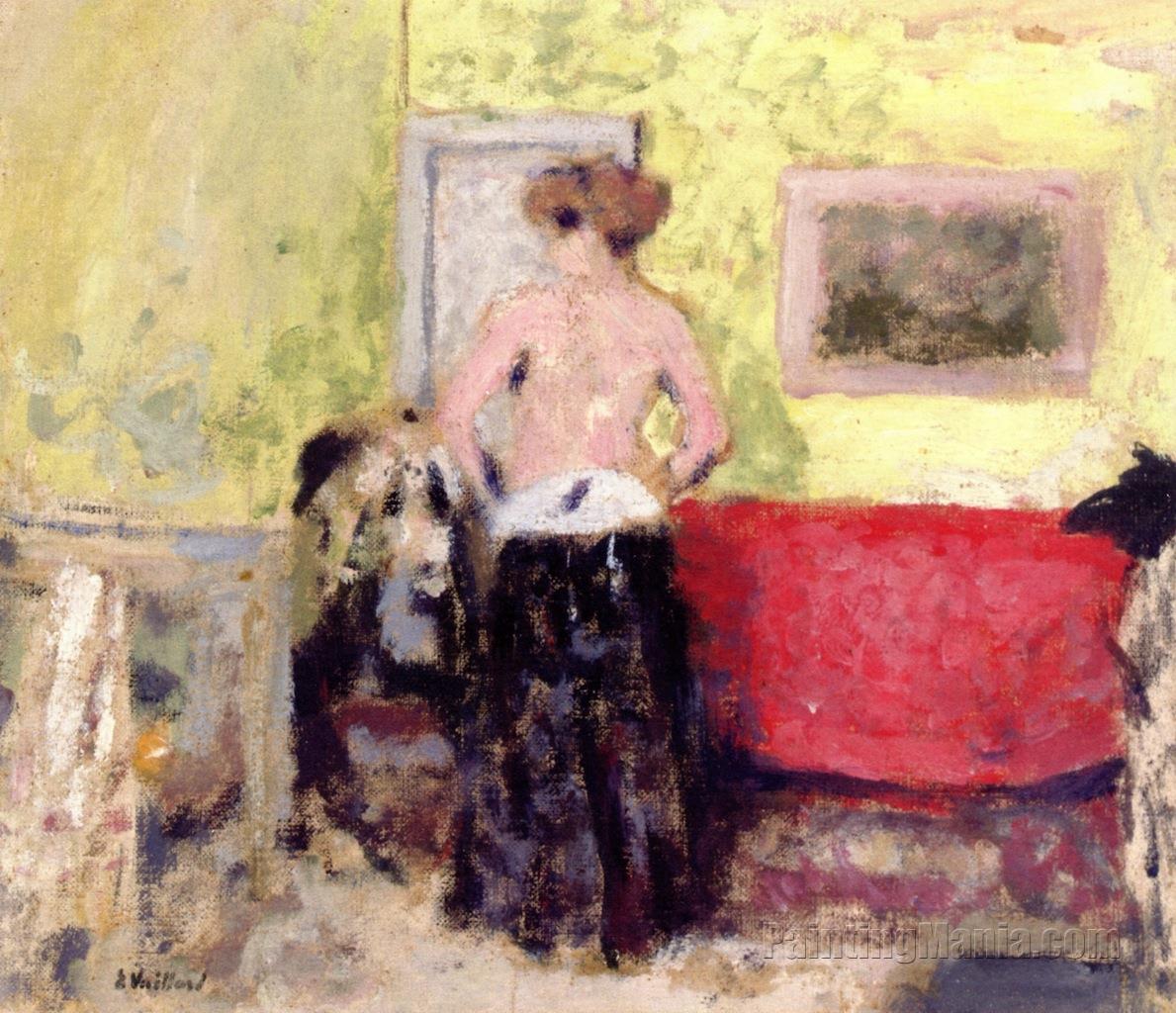 Woman Undressing, from Behind