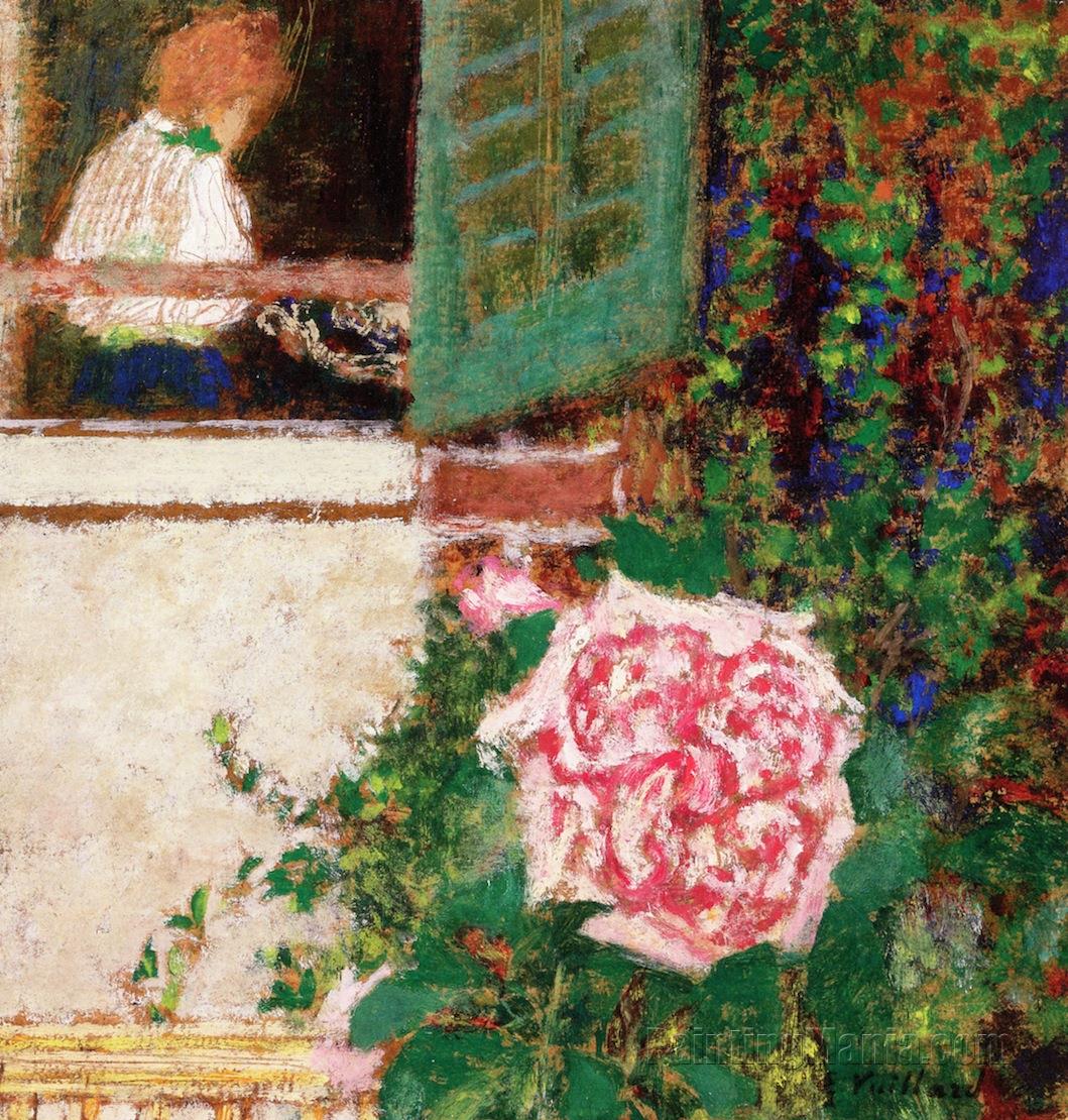 Young Woman at the Window and Flower