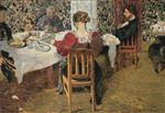 La table. la fin du dejeuner chez Madame Vuillard