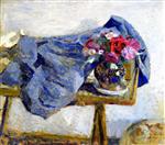 Red Roses and a Cloth on a Table