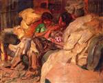 Three Women on a Sofa at Clos Cezanne. Vaucresseon