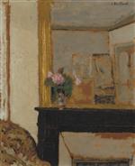 Vase of Flowers on a Mantelpiece