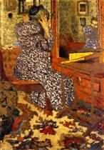 Woman Arranging Her Hair (Mme Vuillard in front of the Mirror)