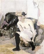Woman with Black Stockings