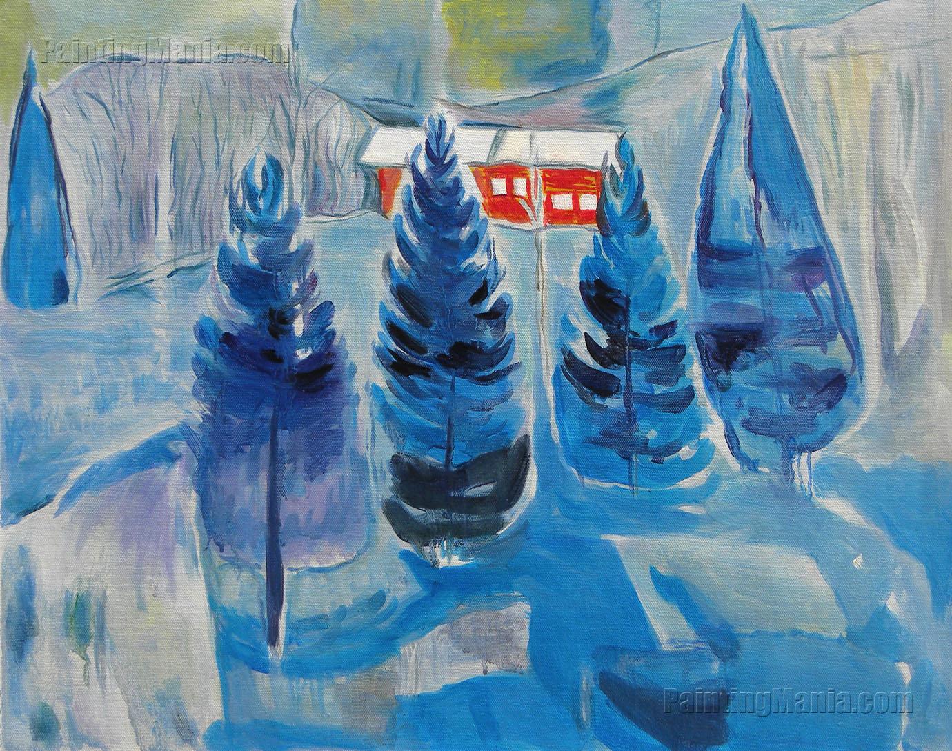 Red House and Spruces