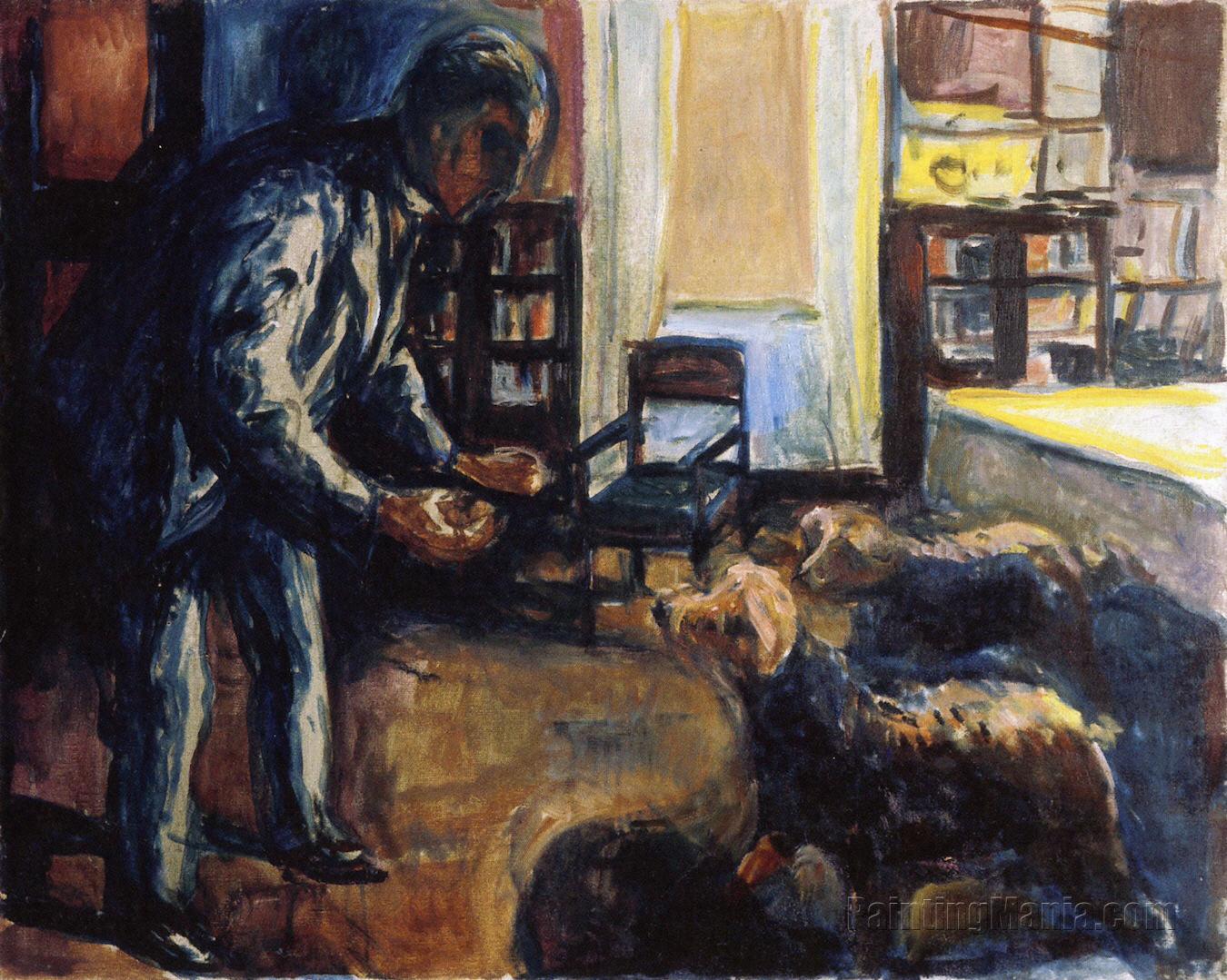 Self-Portrait with Dogs