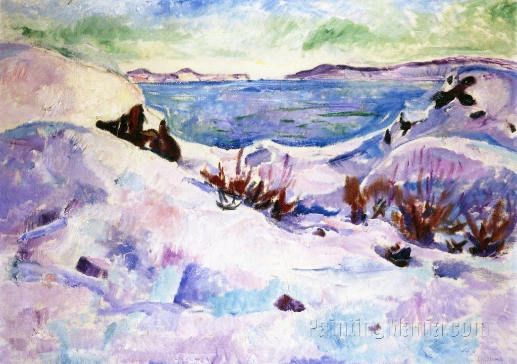 Snow Landscape from Kragero 1912