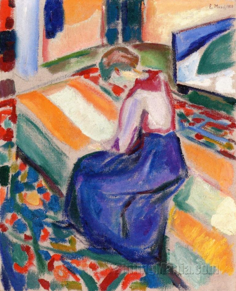 Woman Seated on a Couch
