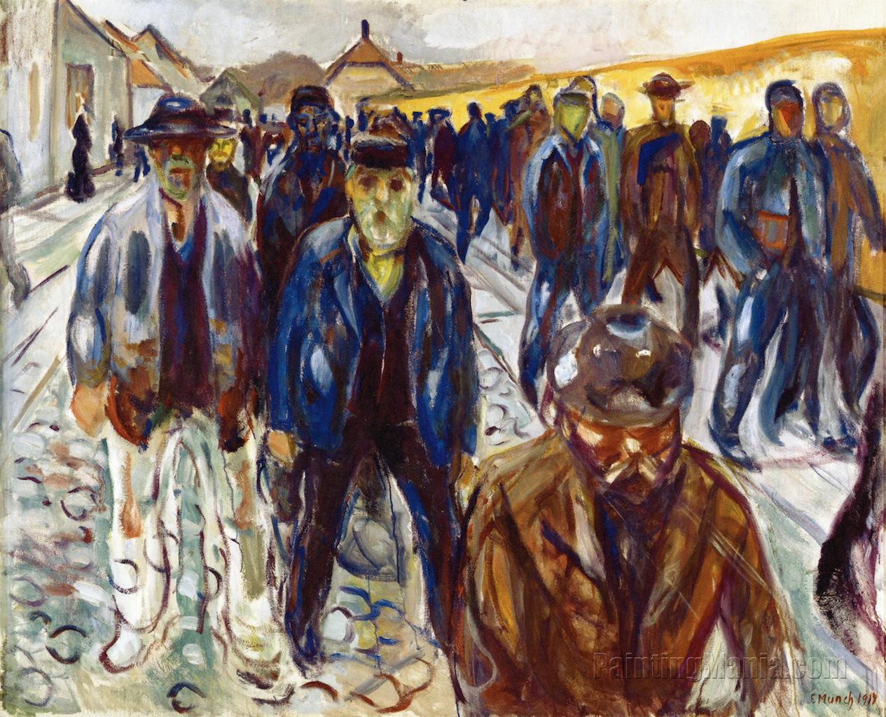 Workers on Their Way Home 1914