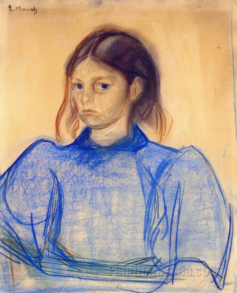 Young Woman in Blue 1891