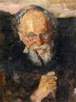 Christian Munch with Pipe
