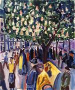 Street with Blooming Chestnut Tree 1925-1930