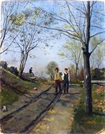 Two Boys on a Country Lane