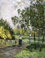 Woman on a Country Lane