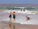 Children Playing in Surf