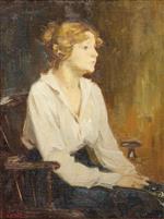 Seated Woman in a White Blouse