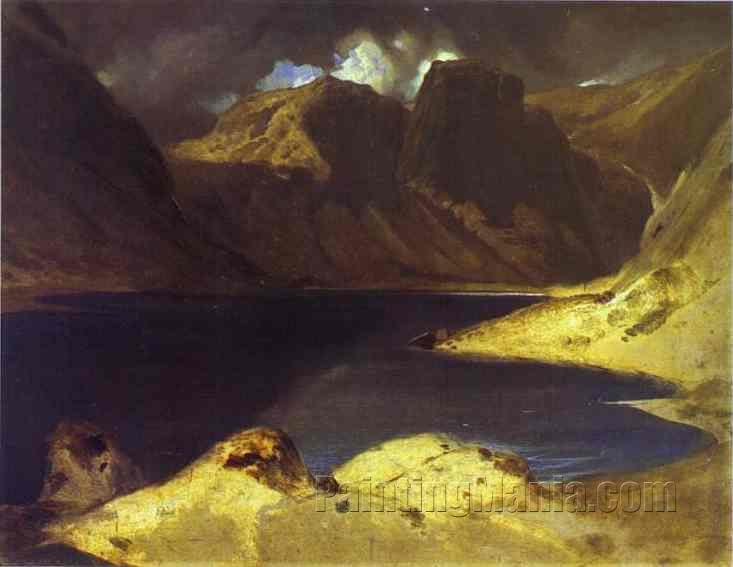A Lake Scene: Effect of a Storm
