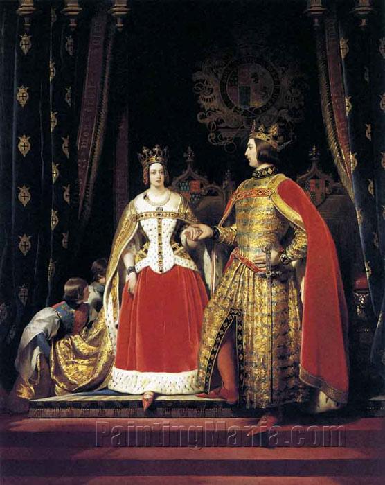 Queen Victoria and Prince Albert at the Bal Costum