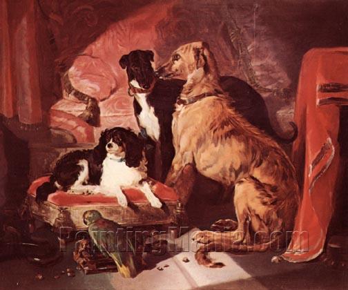 Queen Victoria's Dogs and Parrot