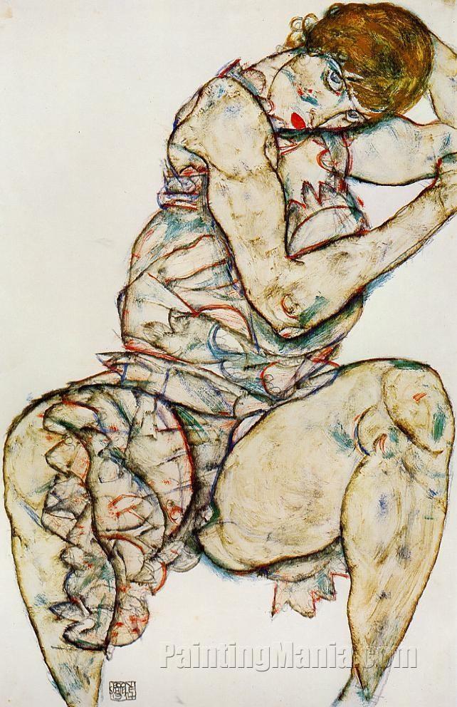 Seated Woman with Her Left Hand in Her Hair