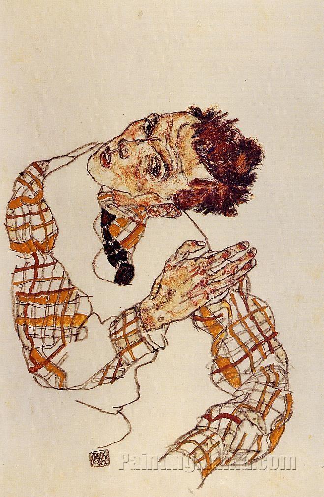 Self-Portrait with Checkered Shirt