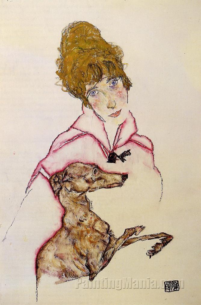Woman with Greyhound