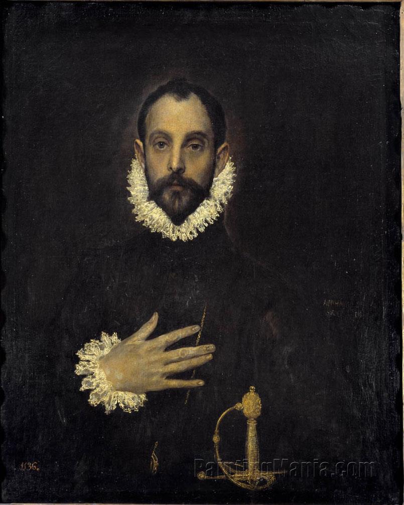 Portrait of a Gentleman with a Hand on the Chest