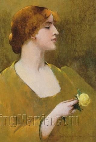 Woman with Yellow Rose