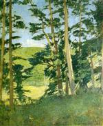 A Clearing beyond the Trees (Green Trees)