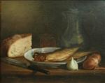 Still Life with Fish, Bread and Onions
