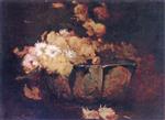 Sunlit Flowers in a Chinese Bowl